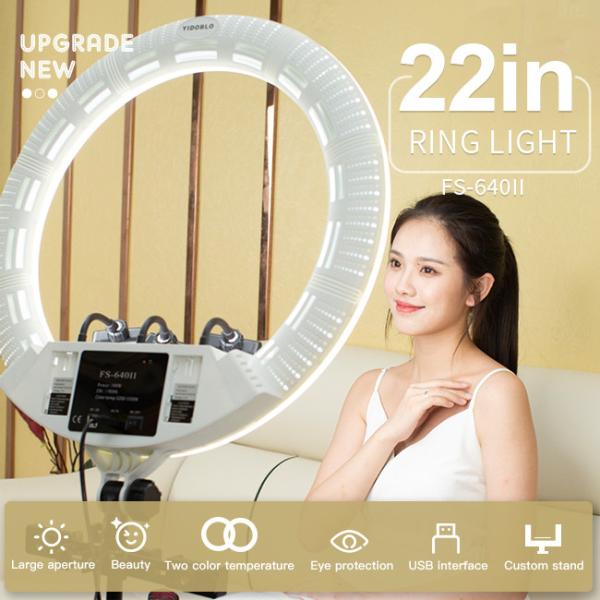 100w 22 Inches Ring Light With Remote Controller 3200k-5500k Battery Support