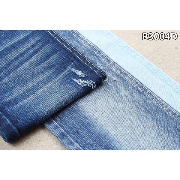 65C 33P 2S TR Cotton Polyester Spandex Denim Fabric Siro Spun OA Yarn With Slub