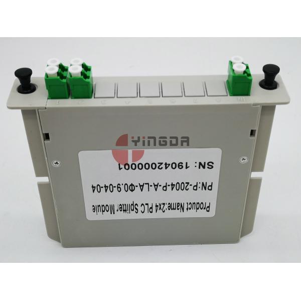 Plastic 2x4 Fiber PLC Splitter LGX Cassette Modular With LC/APC Duplex Fiber Optic Connector