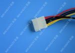 IDE Flat Cable Harness Assembly 4 Pin to 2 x 15 Pin SATA To Serial ATA SATA