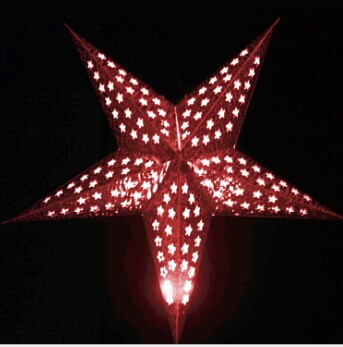 The five-star red lanterns Send electronic wax send lever Laser paper lantern Wedding celebrations The led lanterns