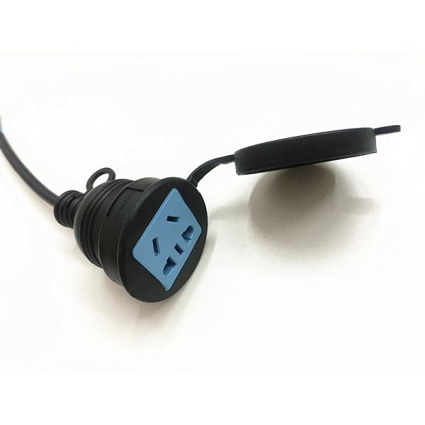 High quality 5pin black extension power cable with stripped end 10A copper power cord