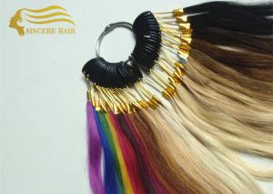 China 8 Inch Human Hair Color Wheel / Colour Ring, 32 Popular Colors 100% Real Human Hair Color Chart For Sale on sale