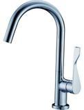 Cheap Pull Out Spray Sink Single Lever Mixer Taps / Brass Tall Kitchen Tap Faucet for sale