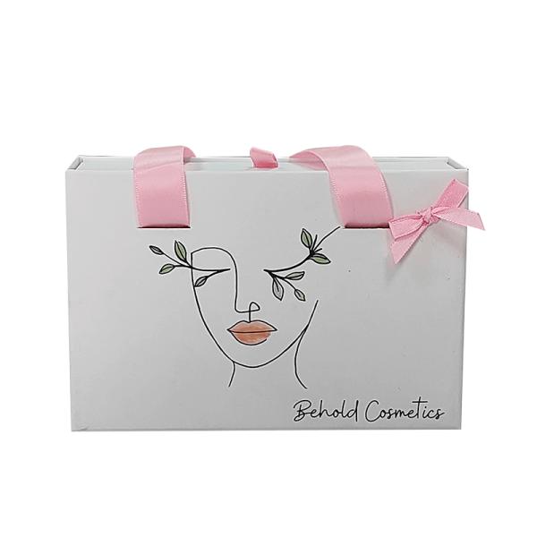 Others Box Type Logo Printing Luxury Wallet Cardboard Slide Boxes with Ribbon Handle