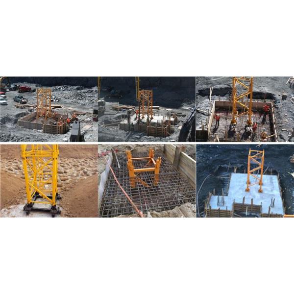 5.Installation tower crane base section 2 L46A1 Tower Crane Basic Section Q345B Q235B 7.5m
