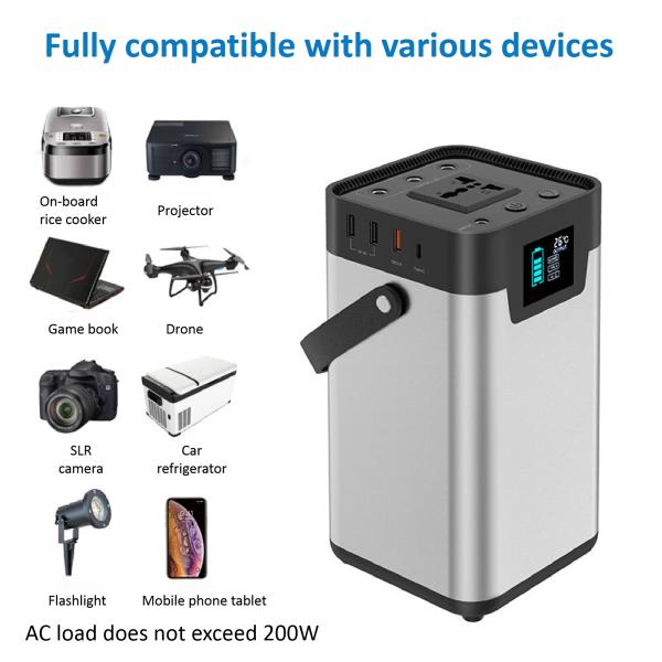 54000mah Lithium Portable Power Station 200W 220V Commercial Solar Generator