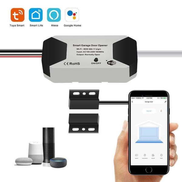 Cheap Smart Garage Gate Door Controller Tuya Wifi Intelligent Automatic Remote Works With Alexa Assistant Google for sale