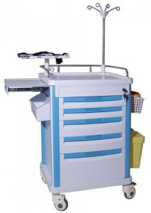 Best ABS Utility Equipment Emergency Crash Cart Furniture OEM Design With Trash Can wholesale