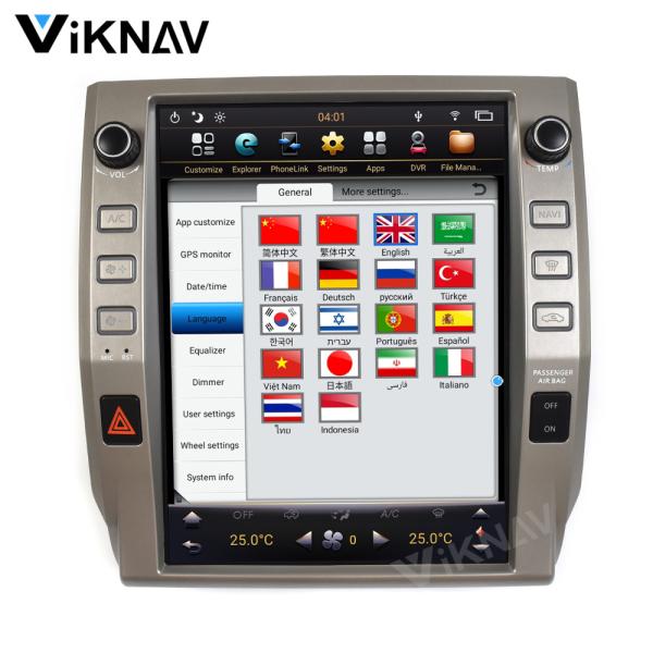 12.1Inch Touch Screen Stereo For 2014--2019 NissanTundra GPS Navigation Multimedia Player Wireless Carplay BT 4G