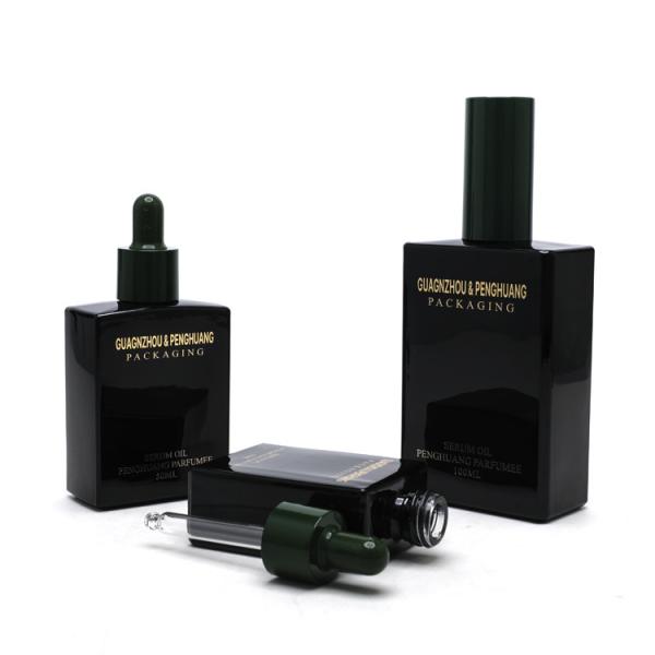 30ml 50ml 100ml Serum Glass Essential Oil Dropper Bottle pump Cosmetic packaging