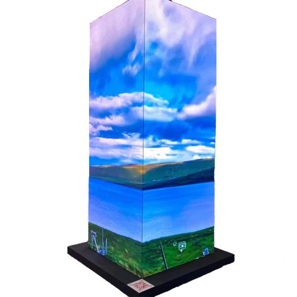 Cheap Support customized four five six surface square Led Display P2 P3 P4 indoor globe shape Rubik's cube Led Screen Polyhedr for sale