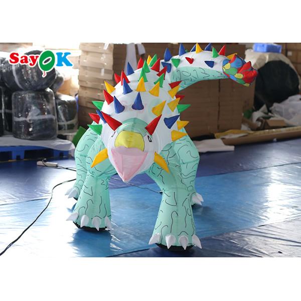 Commercial Cartoon Inflatable Dinosaur Model For Kids Customized Size