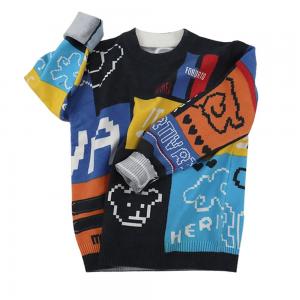 China Cute Printing Kids Sweater Baby Boys Knit Casual All-match Boutique Sweater Coat Fashion Top Wholesale Kids Clothing on sale