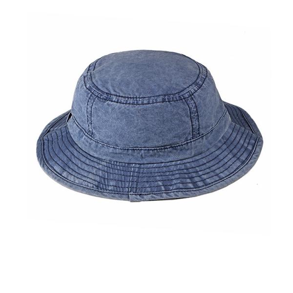 Cheap Ladies Blue Tie Dye Men'S Boonie Bucket Hats , Washed Denim Fishing Hat for sale