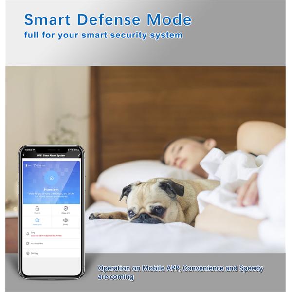 Tuya Wifi 433MHz Wireless Strobe Siren Sound and Light Siren 100dB for Home Security WIFI GSM Alarm Panel(ZX-SN11)