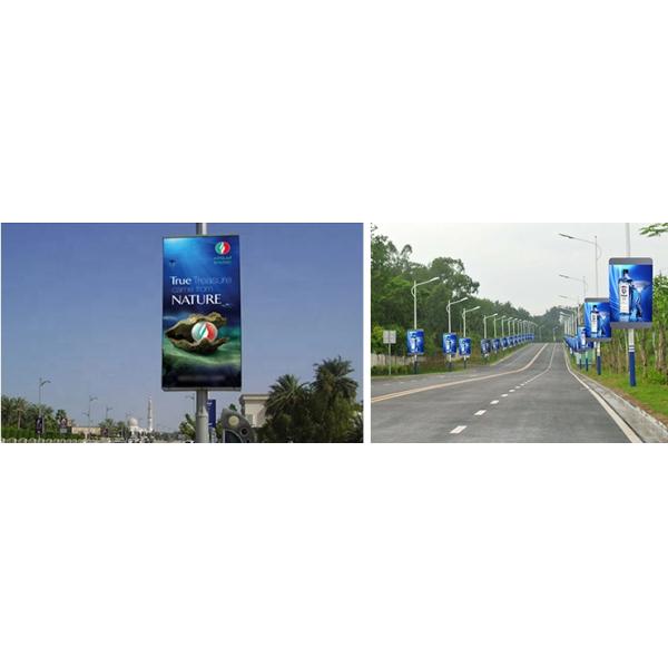 Double Sided P6 SMD3535 Street Light Pole Led Display