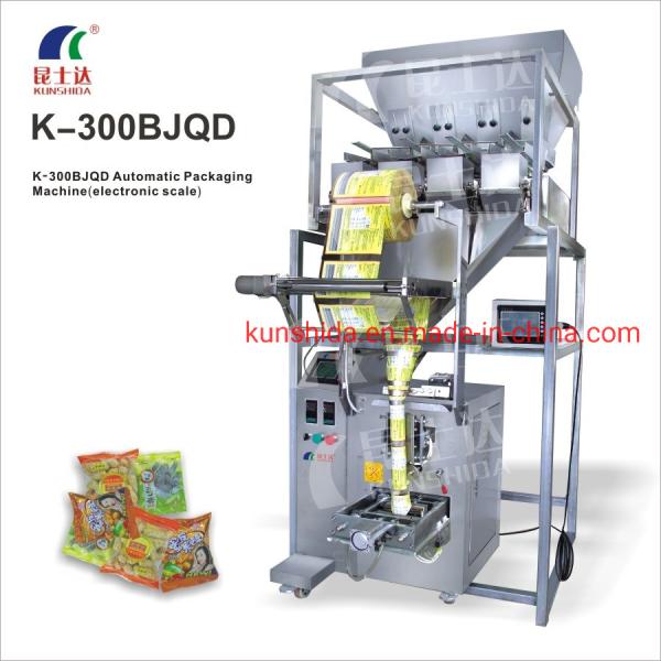 K-310bjqd Automatic Snack Packaging Machine 4heads Electronic Scales Packing Machine Suitable for Packing Puffed /Food/Candy/Nuts/Screws/Tea