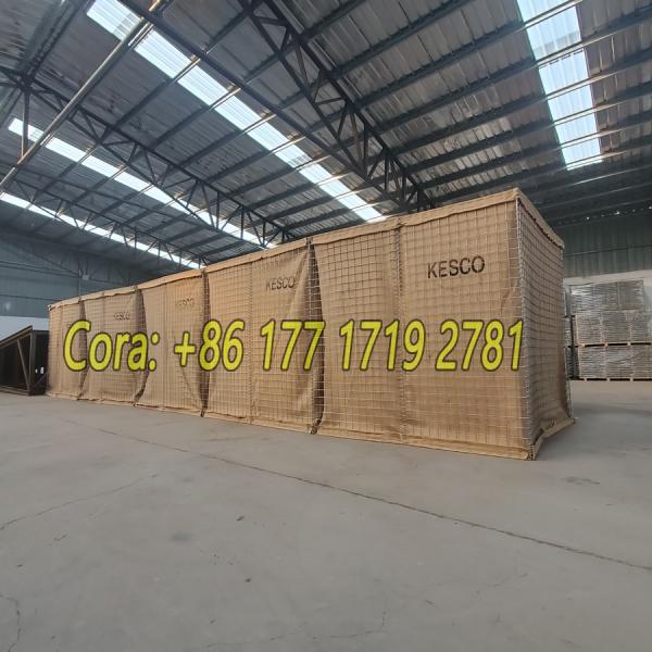 Galvanized Coated Welded Gabion Wall Type Defensive Barriers For Sand Wall Defemsove Bastion