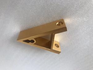 Best Gold anodized aluminum CNC machining bracket with holes and precision cutting wholesale