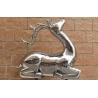 Public Decoration Abstract Metal Animal Sculptures Garden Deer Statues for sale