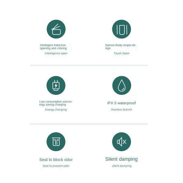 Plastic Trash Can Manufacturer's New Electric Intelligent Automatic Sensor Touchless Smart Trash Can