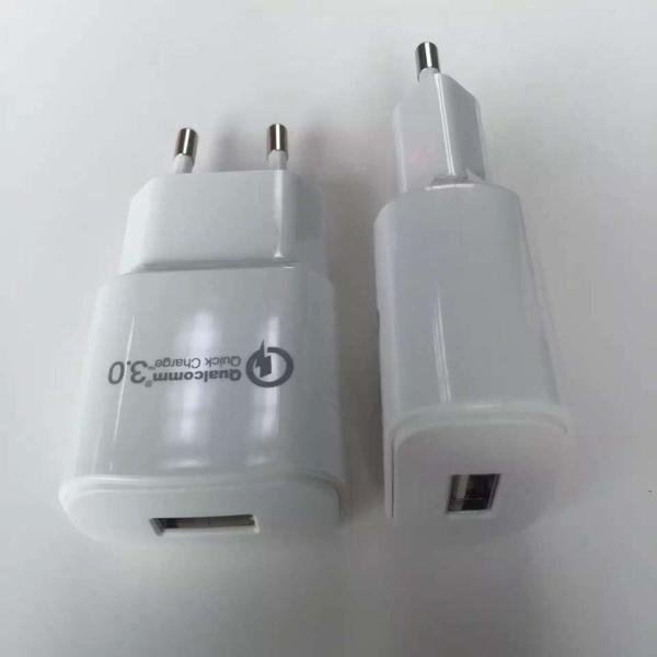 QC3.0 QC2.0 5v 1a 5v 2.1a 5v 3a usb charger white color usb adapter for samsung huawei mobile phone