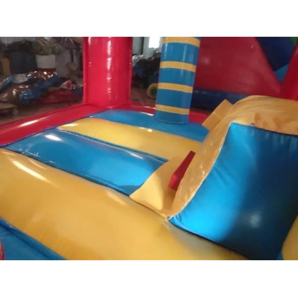 1000D Outdoor Bounce House Ferris Wheel Tickets Inflatable Bouncer Castle With Slide Combo
