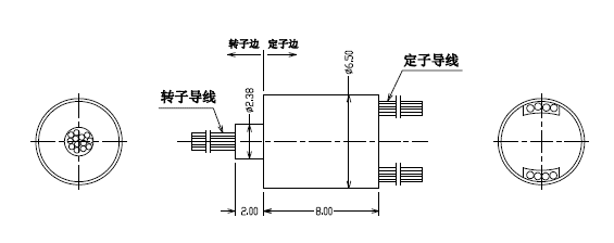 Miniature Capsule Slip Rings 2 Circuits 1A Compact For Electric Vehicles