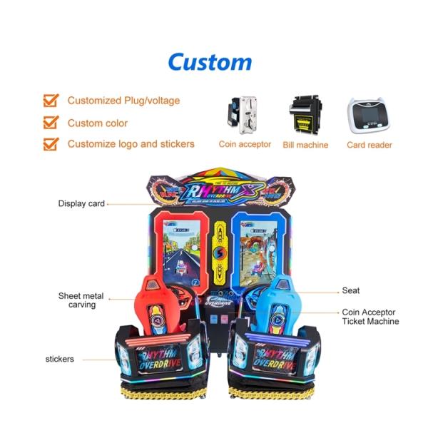 Coin Operated Arcade Video Game Driving Simulator Dynamic Racing Game Machine for Game Center