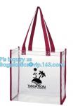beach bikini PVC tote handle plastic packaging bags, travel wash organizer bag