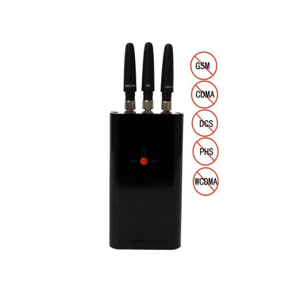 WIFI Portable Cell Phone Jammer / Mobile Signal Blocker With 3 Antennas