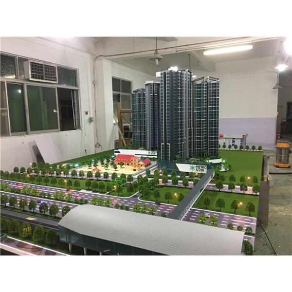 Real Estate Maquette Miniature Building Models With Light , Construction Architecture Model Kits