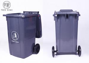 China Grey / Green 100Liter Large Plastic Wheelie Bins For Waste Disposal Recycled Outdoor on sale