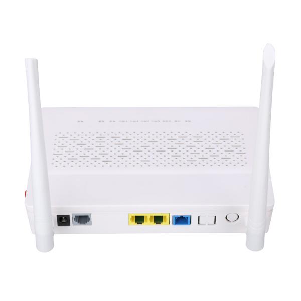 Cheap 2LAN WIFI POTS ONU Optical Network Unit 1*10/100M And 1*10/100/1000M With Auto Negotiation for sale
