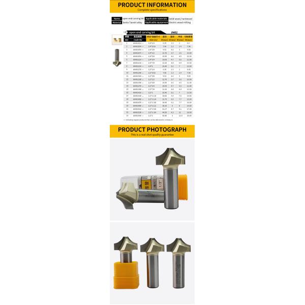 ARDEN Manufacturing Production "V" Type Slotting Cutter Wood Router Bits Manufacturers v Bit for Wood Cnc Router Milling Cutter