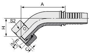 Chinese Manufacturer Hose Hydraulic Fitting 20541