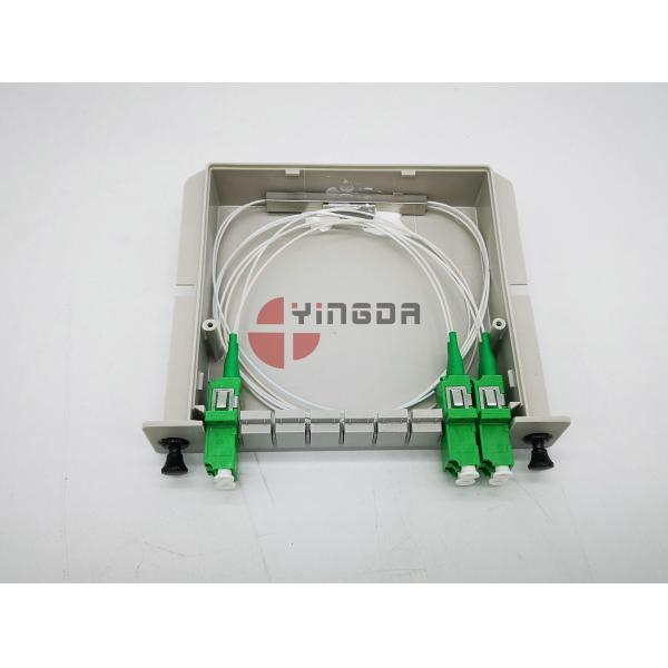 Plastic 2x4 Fiber PLC Splitter LGX Cassette Modular With LC/APC Duplex Fiber Optic Connector