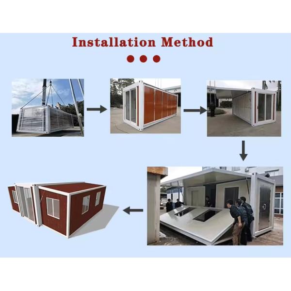 Luxury 40&20ft Movable 2 Bed Container Home Foldable Prefab Expandable House