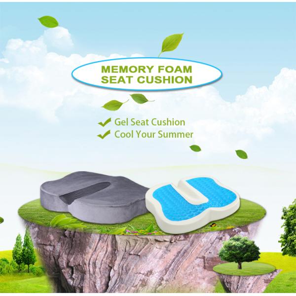 Pain Relief Memory Foam Gel Seat Cushion with Cooling Gel Used for Office and Car