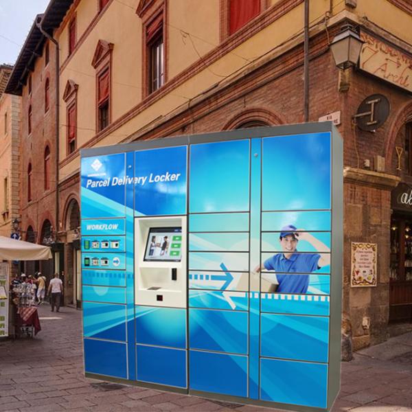 Custom Electronic Parcel Lockers Smart Package Delivery Lockers In Blue Color