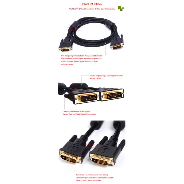 DVI male to DVI male projector cables wires data lines link high quality China top