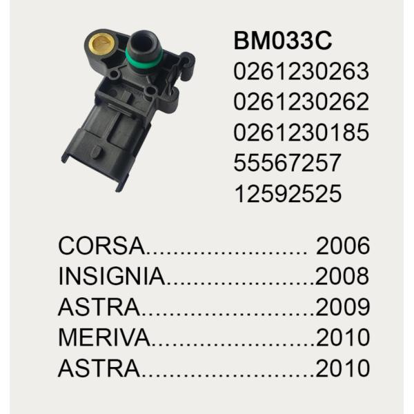 5V Automotive 5 Bar MAP Sensor 2ms Response Time 20g Weight
