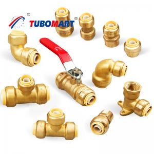 Best Brass Plumbing Push Fit Connectors Lead Free NSF Upc Certified wholesale