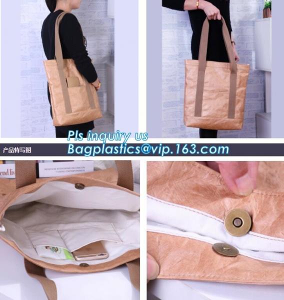 clutchbag tyvek Storage bag plant bag desk organizer, toy storage tyvek paper bag, Eco-friendly storage bag,brown kraft