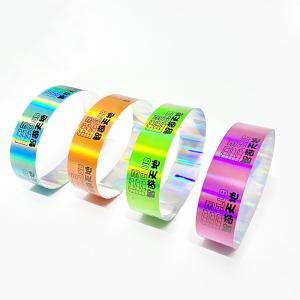 Best Gold Glitter Party Wristbands Personalized Laser Printing Bracelet wholesale