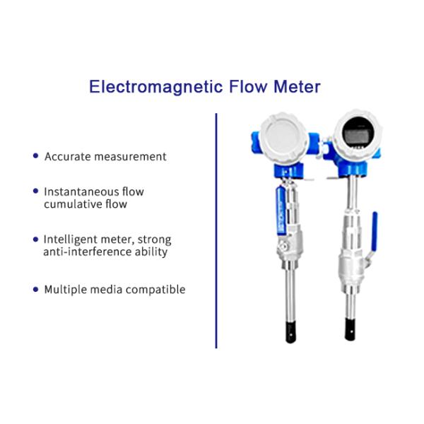 Lightweight Insertion Type Magnetic Flow Meter Simple Installation