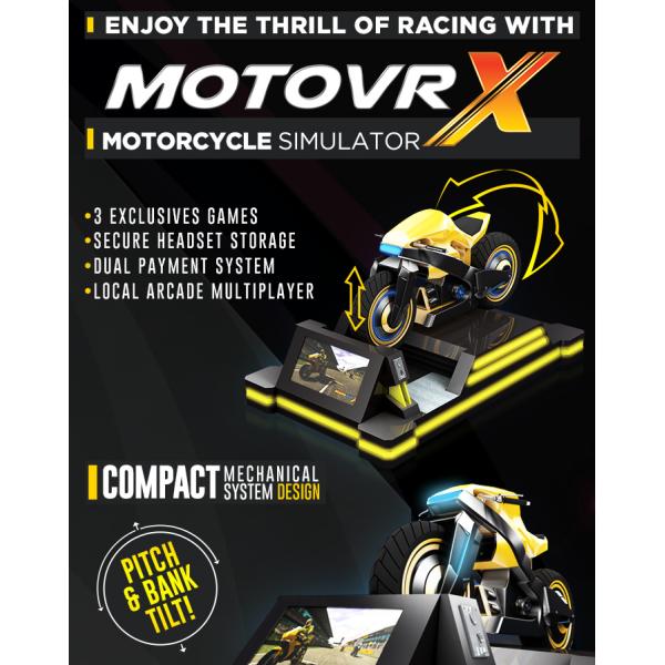 High Dynamic Virtual Reality Motorcycle Ride , 24 Inch Displayer VR Driving Games