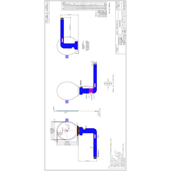 2.1 Inch Circular TFT Display 480x480 Resolution MIPI Interface 30 Pin