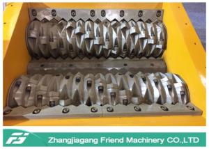 China Two Rotors Single Shaft Shredder , Rubber Recycling Plastic Shredder Machine on sale